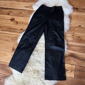 COS Black Leather Straight Leg Pants Size 6